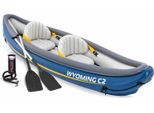 Intex 68389N Kayak Wyoming C2 Gommone Per 2 Persone 302X89X53Cm Con Pagaia Inclusa