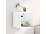 Stabli MöBel Comodino Con Anta In Vetro Bianco 35X37X35 Cm - Comodini E Armadi CC6518111 1Pacco