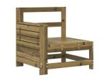 Divano Da Giardino Con Braccioli 69X62X70,5 Cm In Legno Di Pino Impregnato