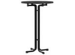 Vidaxl Tavolo Da Pranzo Nero Ø70X110 Cm Legno E Acciaio