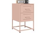 Maison Exclusive - Comodini 2 Pz. Rosa 36X39X60,5 Cm Acciaio