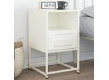 Pratico Comodino Bianco 36X39X60,5 Cm In Acciaio - Comodini E Armadi ,Mobili Di Design 5483915 1Pacco
