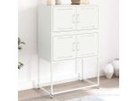 Vetrina Design Bianca 68,5X38,5X107 Cm Acciaio - Cassettiere 2025 Nuovo5694454 1Pacco