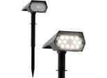 Faretto Solare A Led Lampada A Inserimento Direzionale IP44 Sensore Crepuscolare