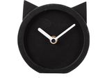 Orologio Da Tavolo Clayre & Eef 12X5X13 Cm Gatto In Legno Nero