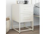 Maison Exclusive - Comodino Bianco 36X39X60,5 Cm Acciaio