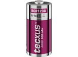 Tecxus 72563 Batteria Ricaricabile RCR123 - 500 Mah, 1 Pezzo In Scatola, Rosa-Argento - Batteria Agli Ioni Di Litio (Li-Ion), 3,2 V