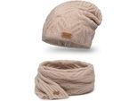 Pamami Set Invernale Donna Makoro Beige Taglia Unica