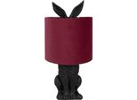 Clayre & Eef Lampada Da Tavolo Rabbit Ø 20X43 Cm Nero Rosso Plastica