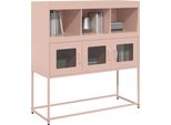 Vidaxl Credenza Rosa 100,5X39X107 Cm Acciaio Laminato A Freddo