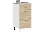 Base In Stile Elegante Lyon Sonoma Rovere 40X46X81,5 Cm Materiale Legno - Mobili Da Cucina Hommie5991397 1Pacco