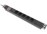 Lanberg Pdu 19" Lanberg 1U 16A 2M 5X Schuko Outlets Black (PDU-05F-0200-BK)"