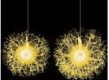 Costway 2Pcs Palla Luminosa Di Natale Ø44/54Cm Da Appendere, Palla Decorativa A Led, Palla Di Natale, Decorazione Natalizia, Illuminazione Natalizia