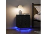 Maison Exclusive - Comodini Con Luci Led 2 Pezzi Nero 38X34X50 Cm