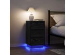 Maison Exclusive - Comodino Con Luci Led Nero 38X34X65 Cm