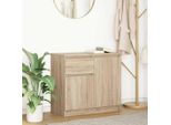 Stabli MöBel Vetrina Credenza Con Cassetto Rovere Sonoma 71X35X65 Cm Materiale A Base Di Legno - Cassettiere CC9350004 1Pacco
