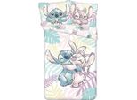 Lilo & Stitch Biancheria Da Letto In Cotone 140X200 Cm Copripiumino + Federa 60X80 Cm Con Zip