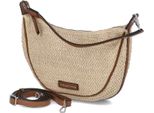 FräUlein Frida Donna Borsa Hobo Intrecciata Borsa A Tracolla Beige Tessile -