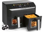 Friggitrice Ad Aria Calda A 2 Camere Gourmetmaxx 2 X 4,5 L - Display Touch Led Multicolore