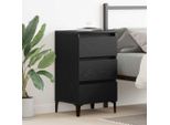 Vidaxl Comodino Look Rovere Nero 40 X 35 X 69 Cm Materiale A Base Di Legno