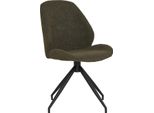Sedia Da Pranzo Monte Carlo Con Base Girevole Verde.
