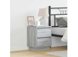 Vidaxl Comodino Con 2 Pezzi Grigio 39 X 34,5 X 50 Cm Materiale A Base Di Legno