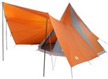 Vidaxl Tenda Familiare Con Tetto Grigio E Arancione 510 X 690 X 330 Cm