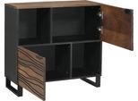 Vidaxl Credenza Marrone 80 X 33 X 75 Cm In Legno Massiccio Di Mango