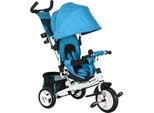 Homcom Triciclo 6 In 1 Con Maniglione, Triciclo Per Bambini Con Capottina Parasole Rimovibile, Cuscino, Balance Bike Con Imbracatura Di Sicurezza A 5 Punti, Cestino, Portabicchieri, Per Bambini Da 1 A 5 Anni, Blu