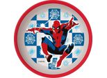 Tataway Disney Rosso E Bianco Ciotola Di Plastica Per Bambini Spiderman Spiderman Con Base Antiscivolo