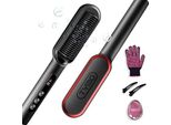 Tymo -Ring Plus Ionic Hair Straightening Comb - Spazzola Lisciante Ferro Da Stiro Con Rivestimento In Nano-Titanio Calore Uniforme, 9 Impostazioni Di Temperatura Schermo Lcd