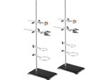 Supporto Per Laboratorio, Supporto Per Storta Da Laboratorio 2 Set, Supporto Da Laboratorio In Acciaio Con Asta Da 60 Cm E Base In Ghisa Da 210,82 X 135 Mm, Incl. Morsetti Per Stantuffo, Morsetti Per Tavola E Morsetti A Croce