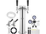 Distributore Di Birra A Torre, Kit Di Conversione Della Birra Con Due Rubinetti, Distributore Di Birra A Torre In Acciaio Inox Con Doppio Misuratore W21,8 E Attacco Per Fusto S-System Per Feste, A Casa, Ecc.