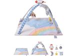 Tappeto Avventura Coperta Arco Di Gioco 6 Giochi Sensoriali 89X89X48Cm