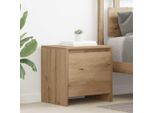 Vidaxl Comodino In Rovere Artigianale 45 X 34 X 44,5 Cm Materiale A Base Di Legno