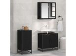 Vidaxl Credenza Look Rovere Nero 35,5 X 35 X 76 Cm Materiale A Base Di Legno