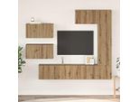Set Di Mobili Tv Design 6 Pezzi Rovere Artisan 30,5 X 30 X 90 Cm - Mobili Tv 2025 Nuovo2885640 4Parti
