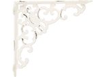 Griglia Decorativa Clayre & Eef 4X21X21 Cm In Metallo Bianco