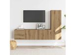 Syfax™ Mobili Tv A Parete 3 Pz Rovere Artigianale In Legno Multistrato