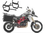 Set Valigia In Alluminio + Portavaligie Adatto Per Bmw F 650 / 700 Gs 08-17 Alum