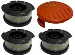 3 Bobine Di Filo + Cappuccio Per Black & Decker Bcsta Besta Beste 536 628 A6481 RC-100-P