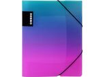Cartella Elastica - Ombre - Din A4 - Blu/Rosa