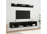 Maison Exclusive - Set Di Mensole Tv Da Parete 5 Pezzi In Finitura Rovere Nero