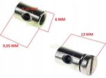 12 X 6 Mm Universale, Nipplo Rotondo Per Cavo Bowden Con Foro Da 2,2 Mm