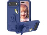 Custodia Per Bambini In Eva Per Iphone Air, Morbida Custodia Protettiva Antiurto Con Supporto Per Pinguino Blu Scuro