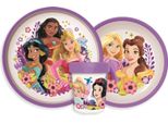 Set Di Stoviglie Antiscivolo Disney Princess Cuore Coraggioso, Set In Micro Plastica