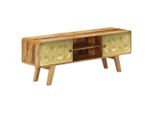 Syfax™ Mobile Porta Tv In Legno Massello Di Mango 120X30X45 Cm
