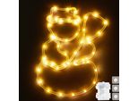 Led Finestra Decorazione Natale Pupazzo Di Neve Illuminato Appeso Finestra Luci Batteria Finestra Luce Decorazione Finestra Luce