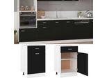 Cassettiera Nera 50X46X81,5 Cm Materiale A Base Di Legno