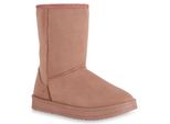 Mytrendshoe Donna Stivali Slip-On Stivali Foderati Caldi Stivali Invernali Piattaforma 825396, Colore: Rosa, Taglia: 39